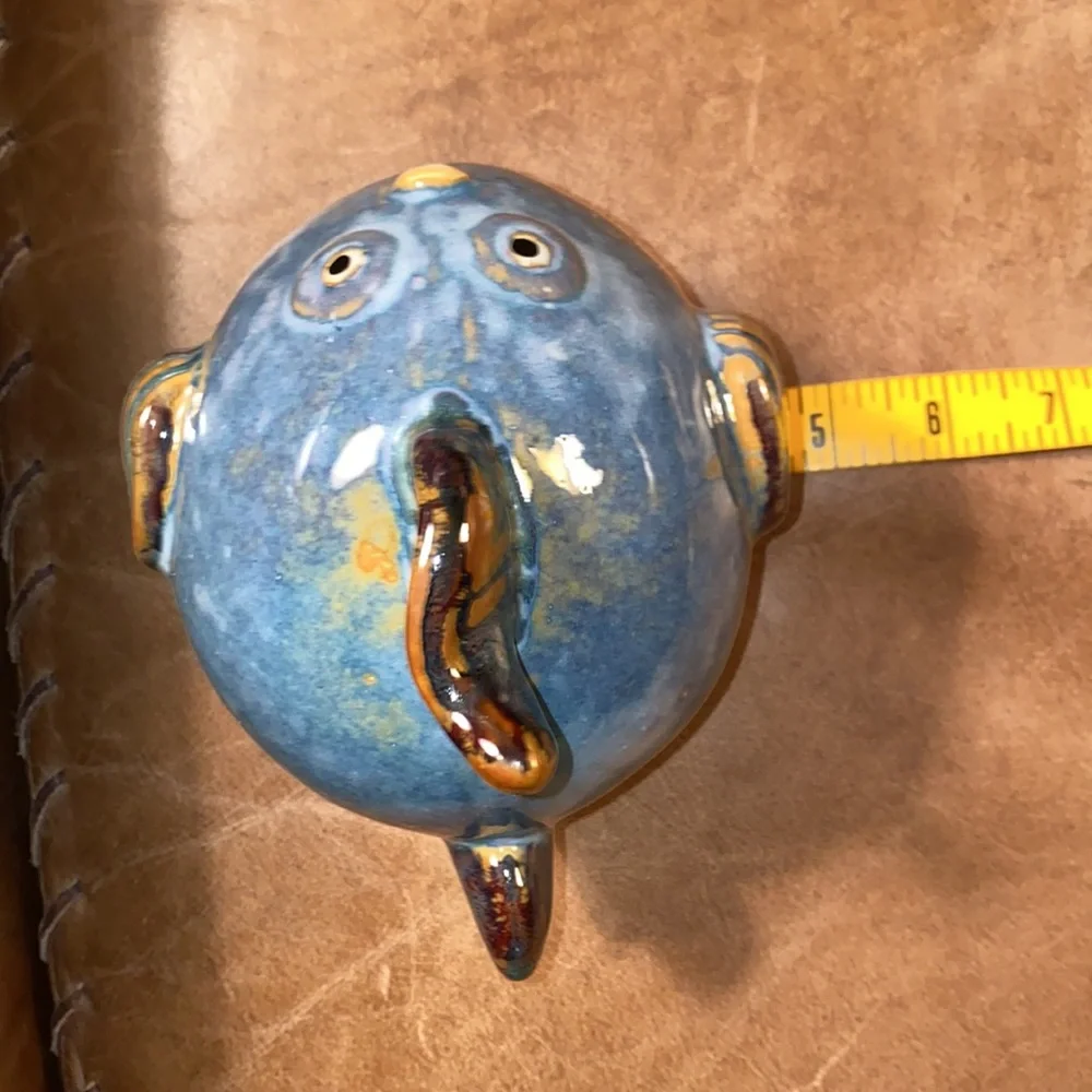 Blue Ceramic Fish Figurine Home Accent - Picture 8 of 11